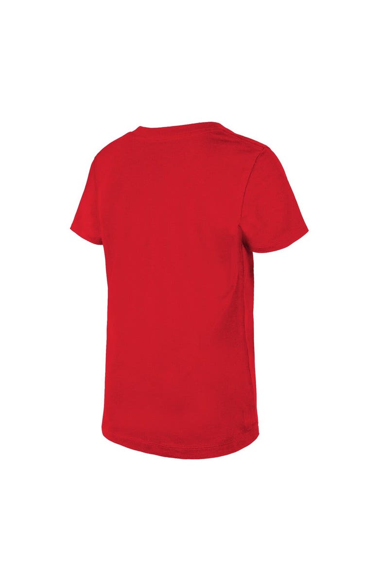 New Era Girls Youth New Era Black Atlanta Falcons Reverse Sequin V-Neck T-Shirt, Alternate, color, 