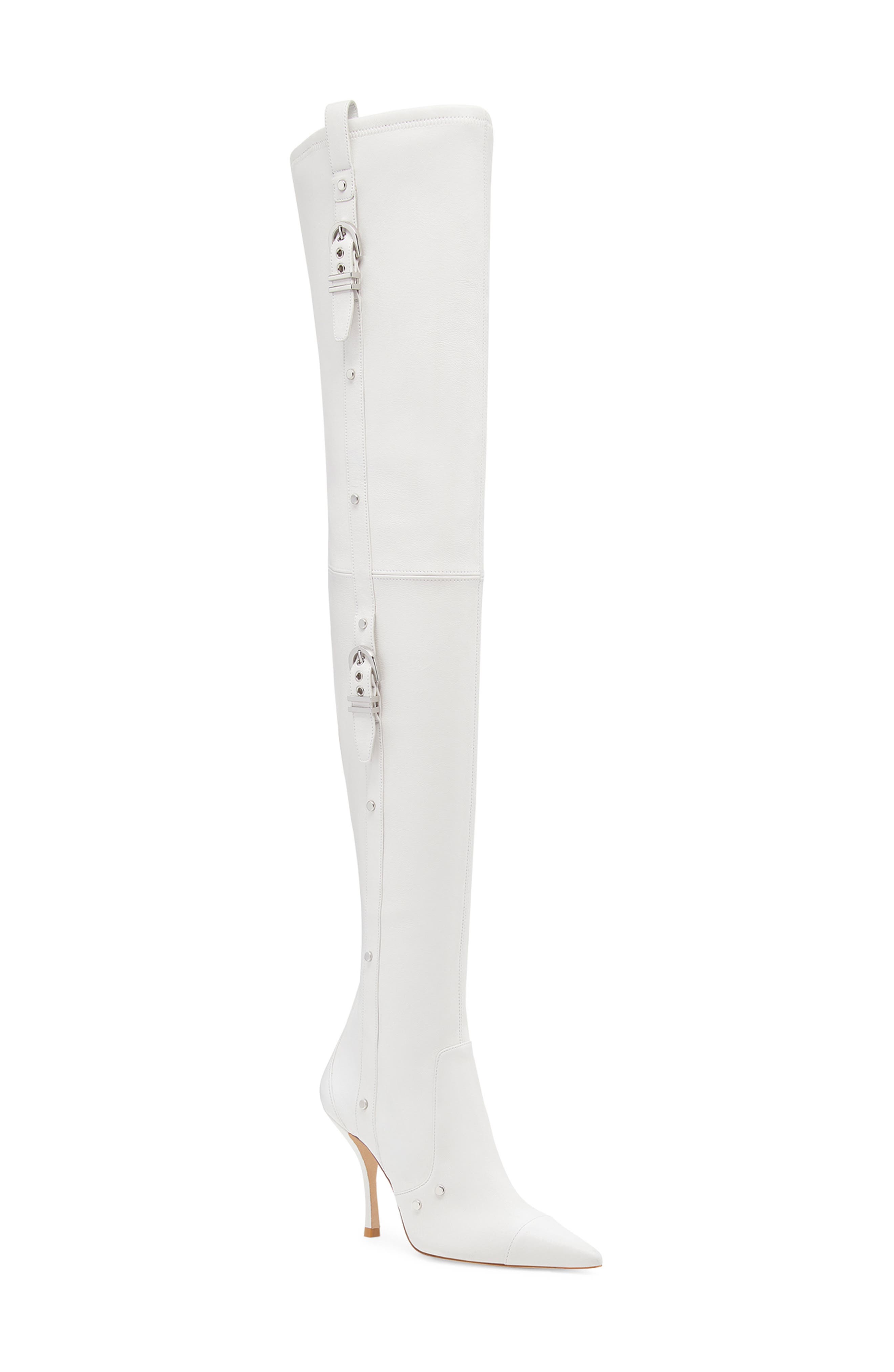 Ultrastuart Maverick 100 Stretch Thigh High Boot, Main, color, WHITE.