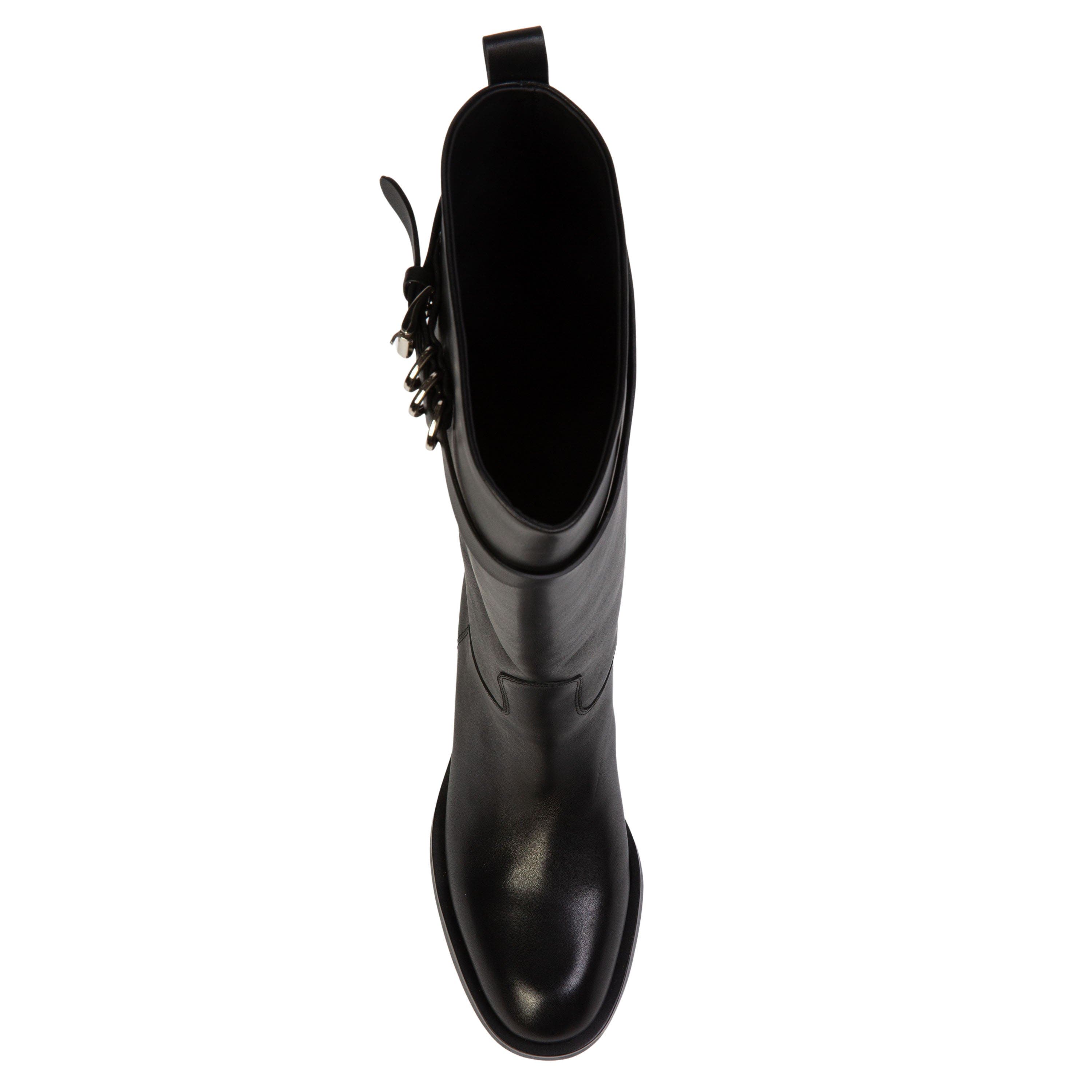 Ashley Leather Boot, Alternate, color, Black Leather