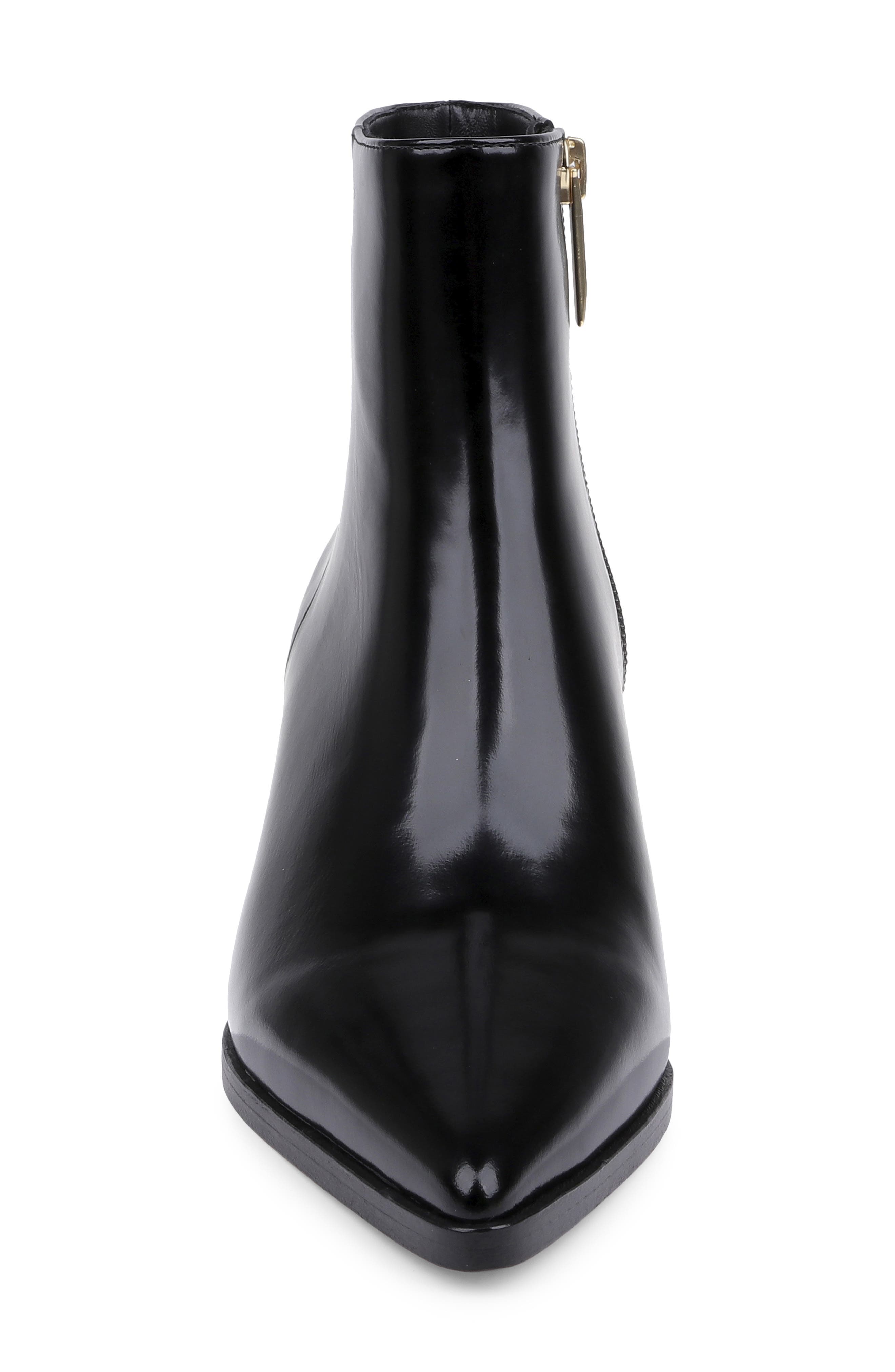 Vesey II Pointed Toe Bootie, Alternate, color, BLACK LEATHER