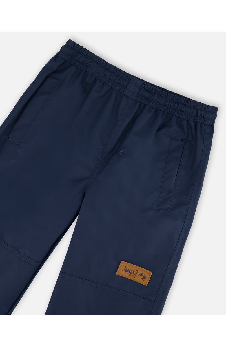 Deux par Deux Boy's 3-In-1 Mid-Season Outerwear Set With Colorblock Jacket Neutral Blue And Navy, Alternate, color, 