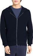 Theory Myhlo Perforated Waffle Cotton Zip Hoodie