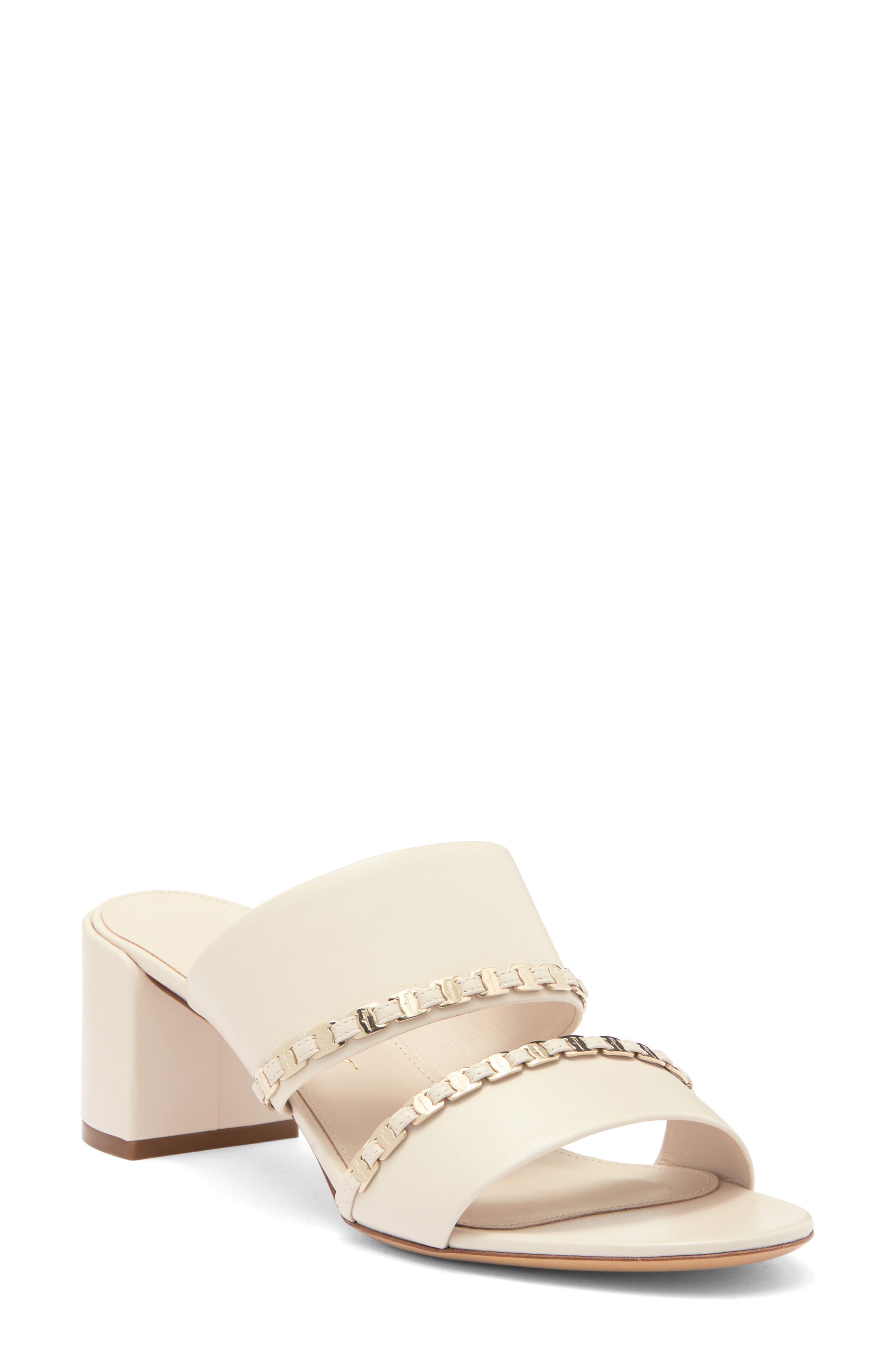 FERRAGAMO Trabia Chain Block Heel Slide Sandal (Women) | Nordstromrack