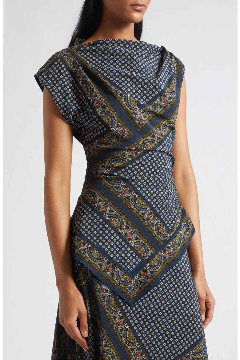 Yvonne Silk Blend Top, Alternate, color, HERITAGE NAVY MULTI