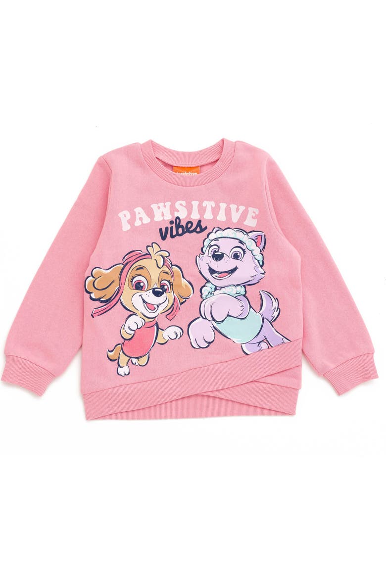 Fleece 2-Piece Sweatshirt and Leggings Set, Alternate, color, Pink Navy Skye Everest