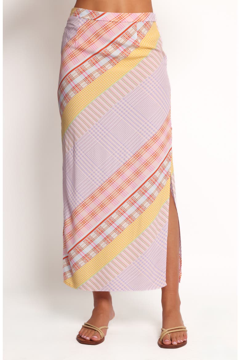 Riven Mixed Print Camisole & Maxi Skirt Set, Alternate, color, PINK PLAID