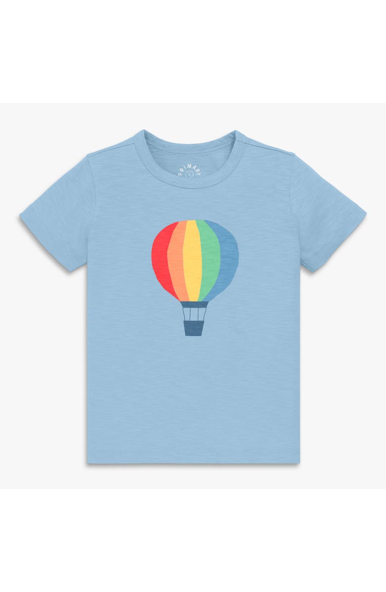 Primary Kids Hot Air Balloon Tee, Main, color, Stream Hot Air Balloons
