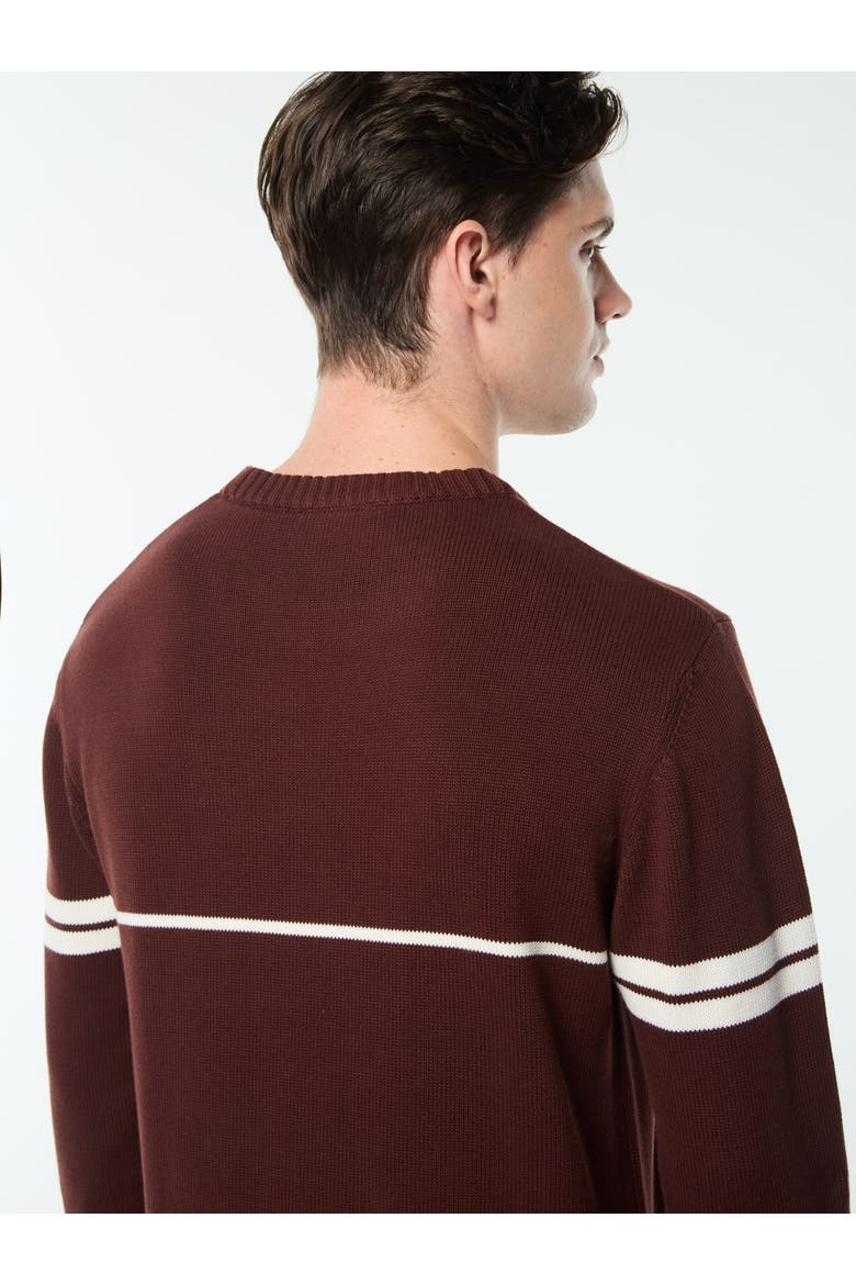 Orion Knit Sweater, Alternate, color, BITTER CHOCOLATE/GARDENIA