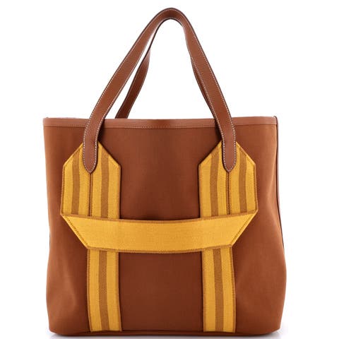 Pursangle Tote Canvas with Leather