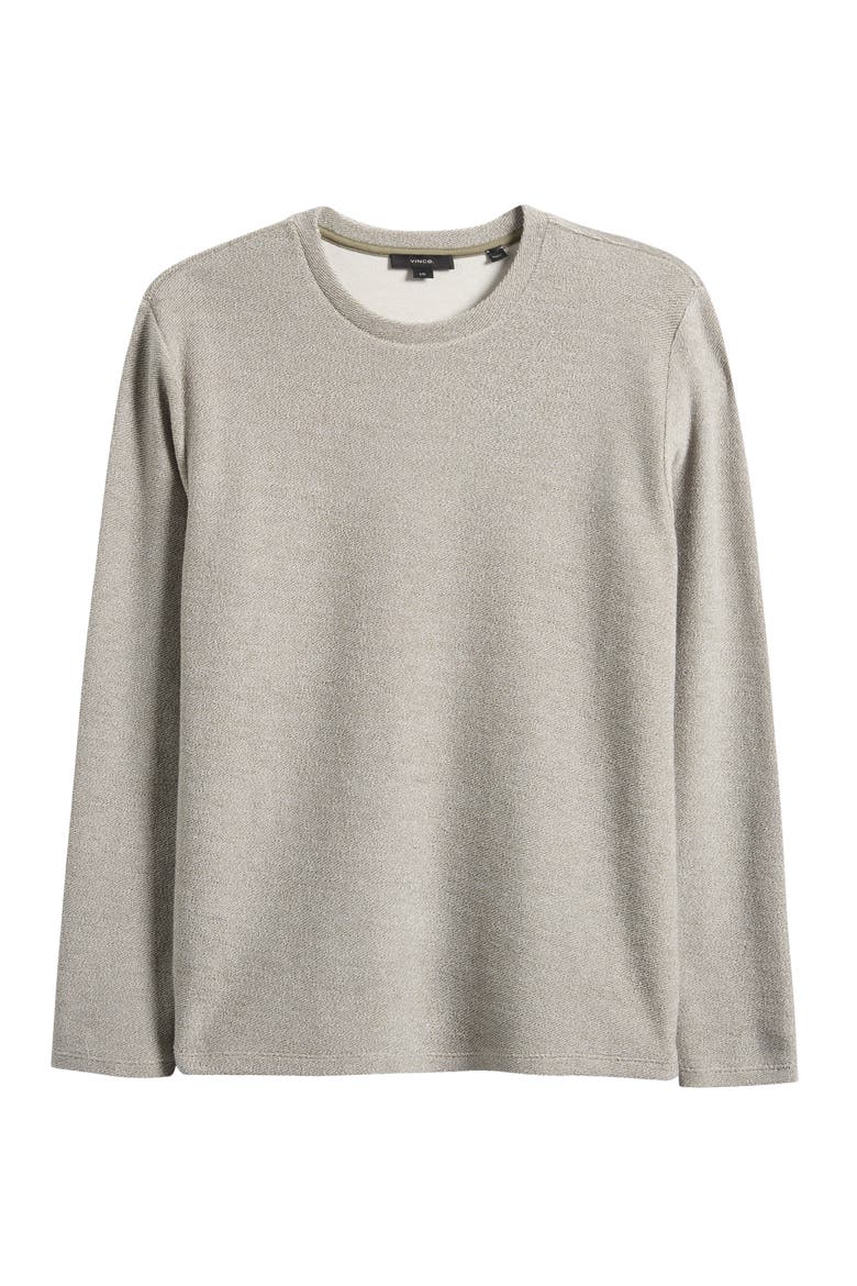 Loop Face Cotton Blend French Terry Crewneck Pullover, Alternate, color, SAGE