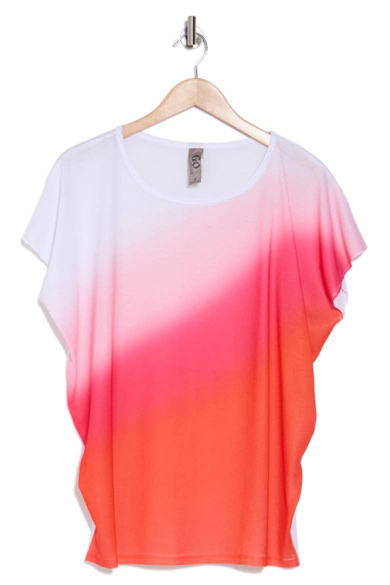 Dolman Sleeve Tee, Alternate, color, WHITE PINK BRONZE DIP PRINT
