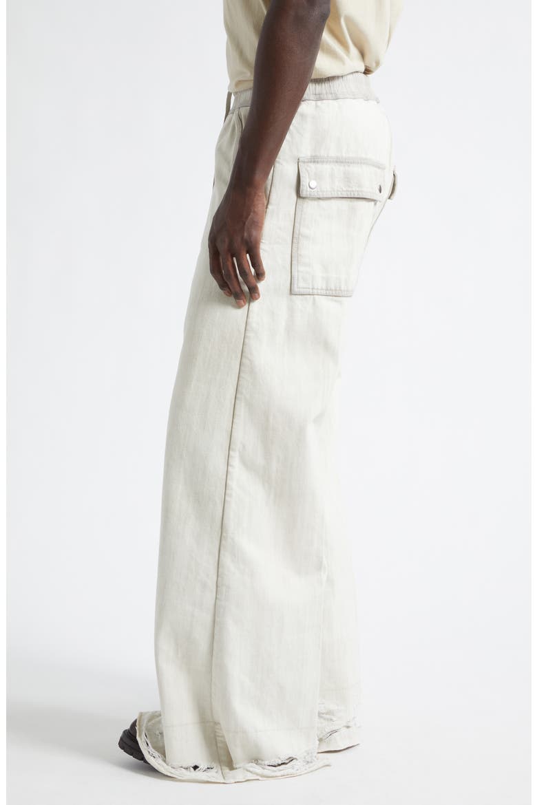 Bela Shredded Wide Leg Jeans, Alternate, color, MILK WASH