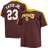 PROFILE Men's Fernando Tatis Jr. Brown/Gold San Diego Padres Big & Tall Fashion Piping Player T-Shirt