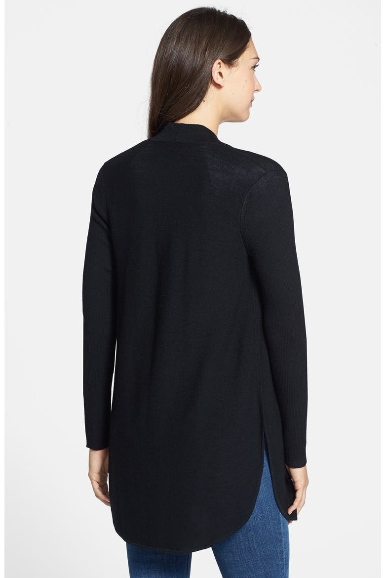 Open Merino Cardigan, Alternate, color, BLACK