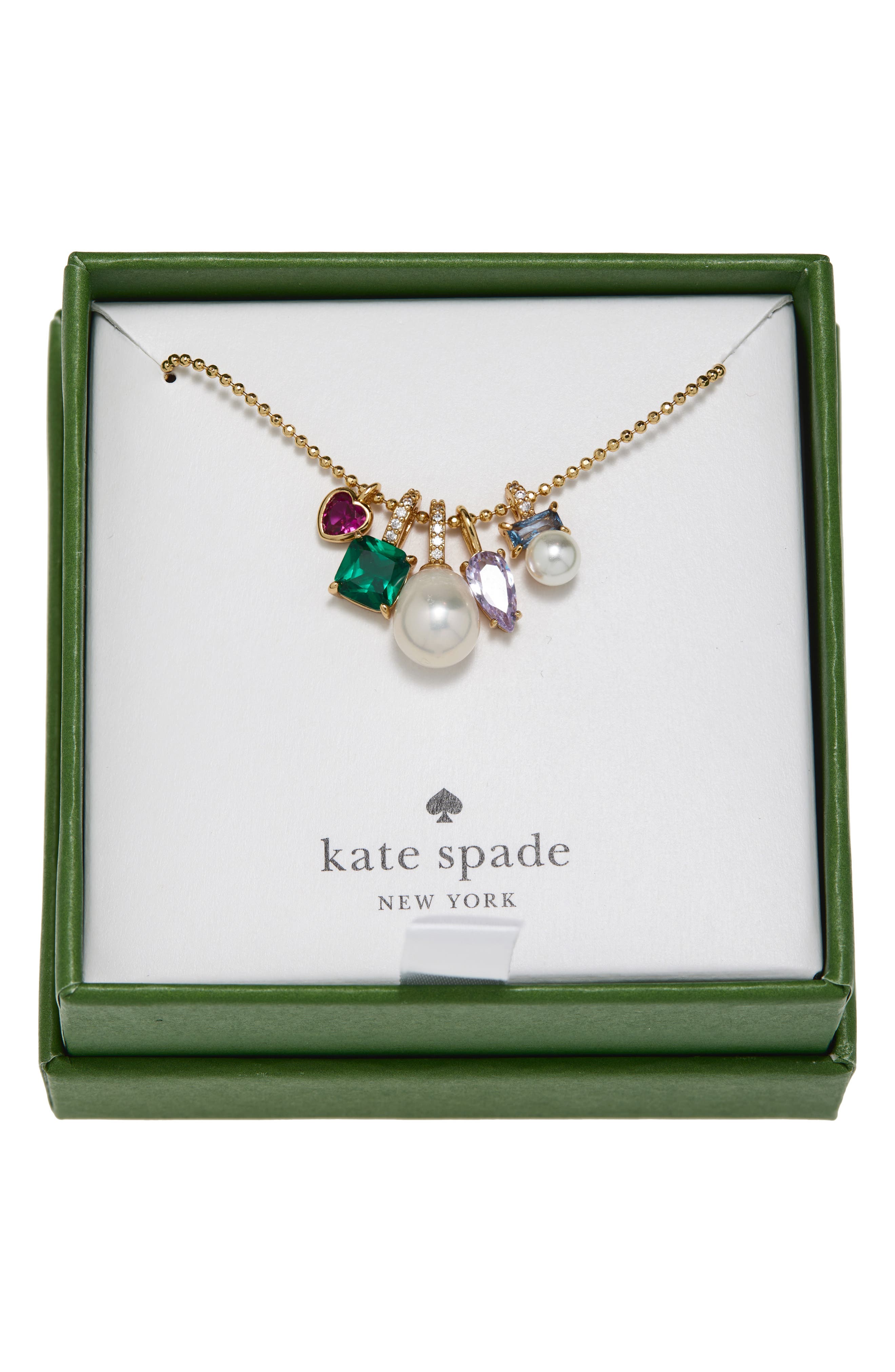 Kate Spade New York little mixed charm pendant necklace