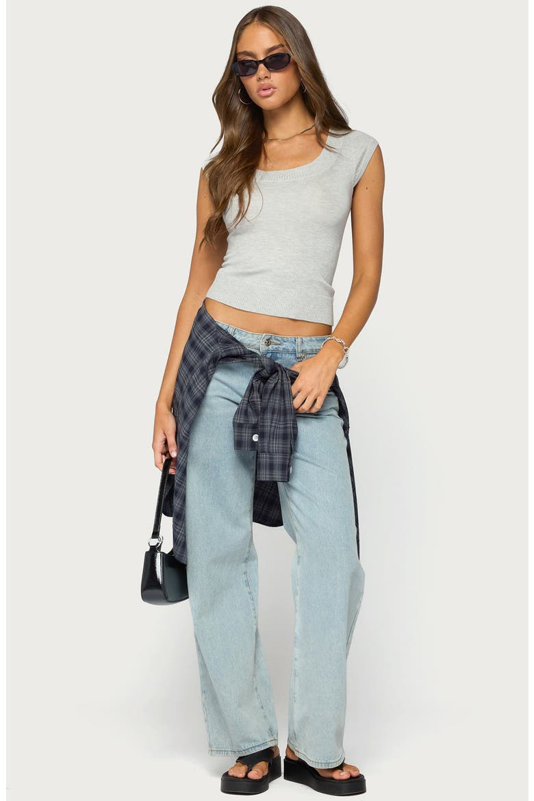 Somin Knit Scoop Neck Top, Alternate, color, GRAY-MELANGE