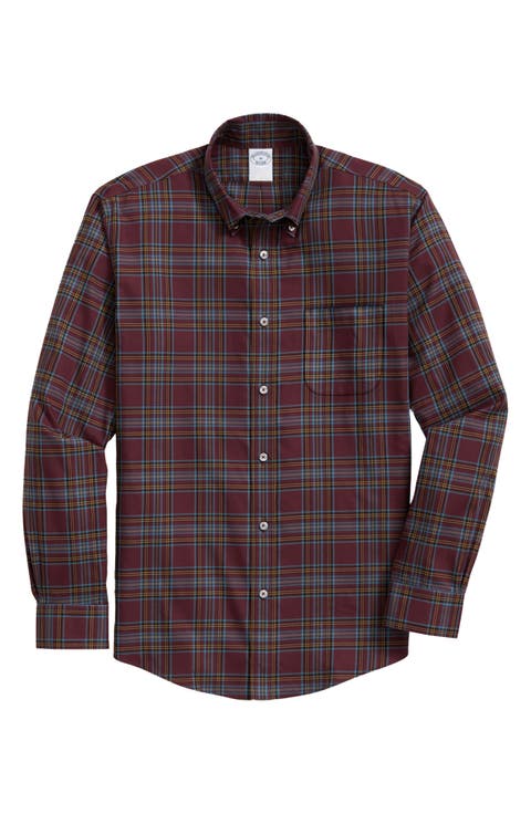 Regular Fit Twill Non-Iron Stretch Button-Down Shirt