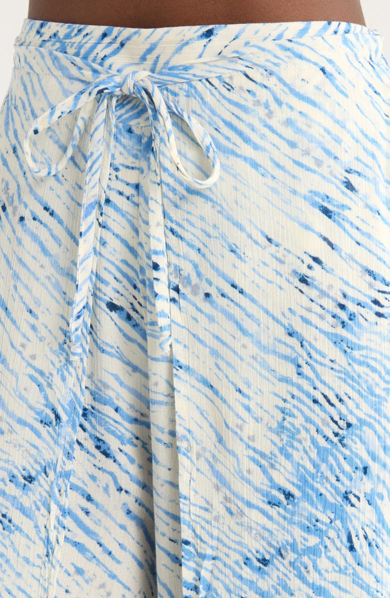 Elan Print Cover-Up Wrap Pants, Alternate, color, Blue Sahara