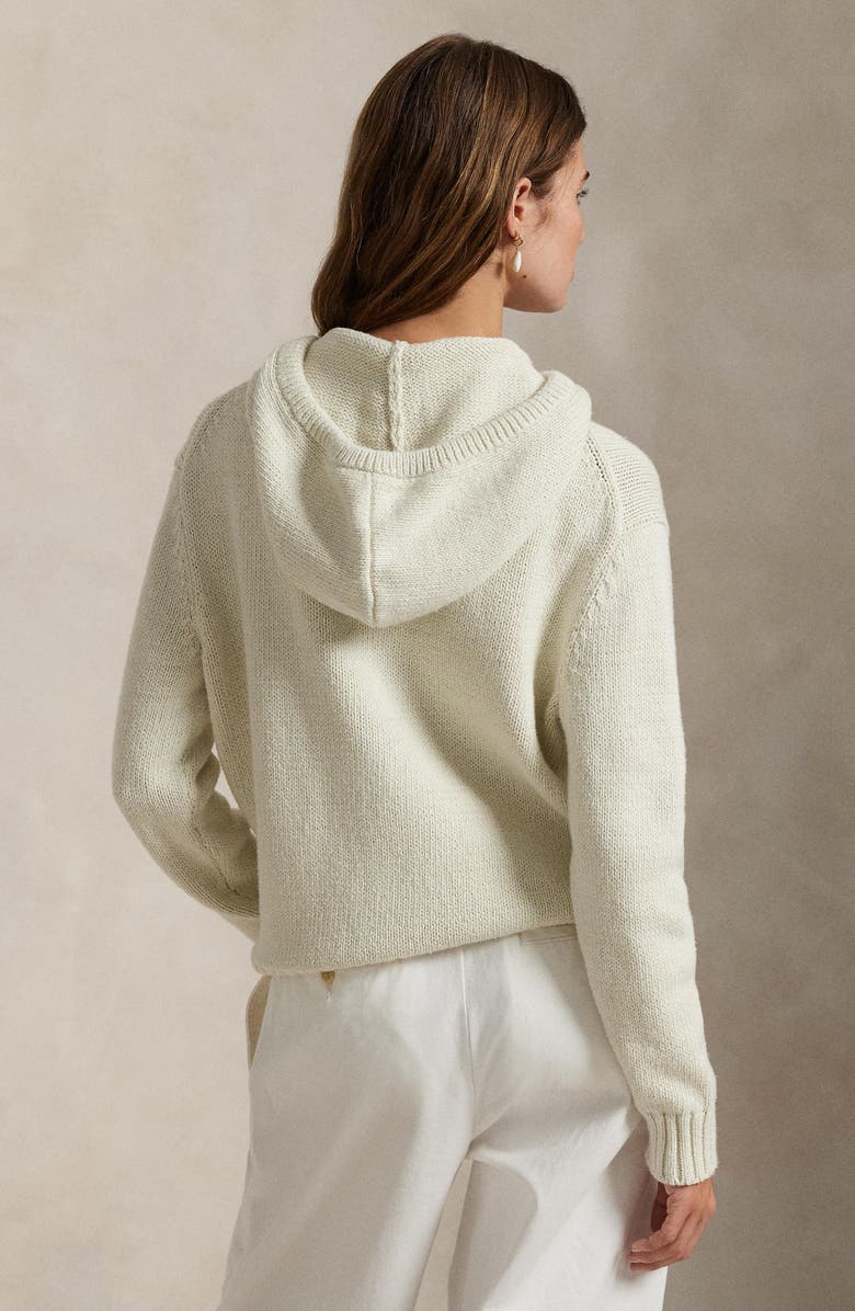 Polo Ralph Lauren Polo Bear Hooded Cotton & Linen Sweater, Alternate, color,