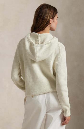 Polo Bear Hooded Cotton & Linen Sweater