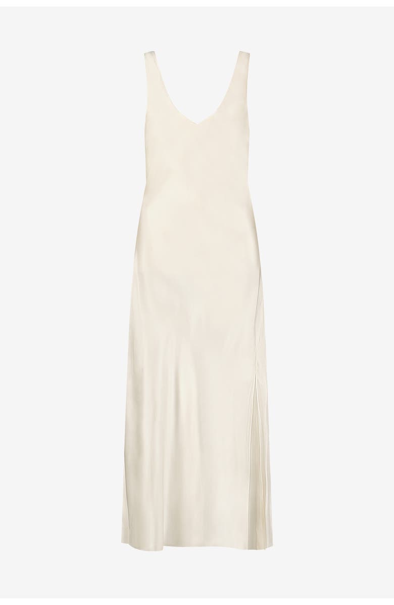 Marina Moscone Cowl Back Satin Slipdress, Alternate, color, Ivory