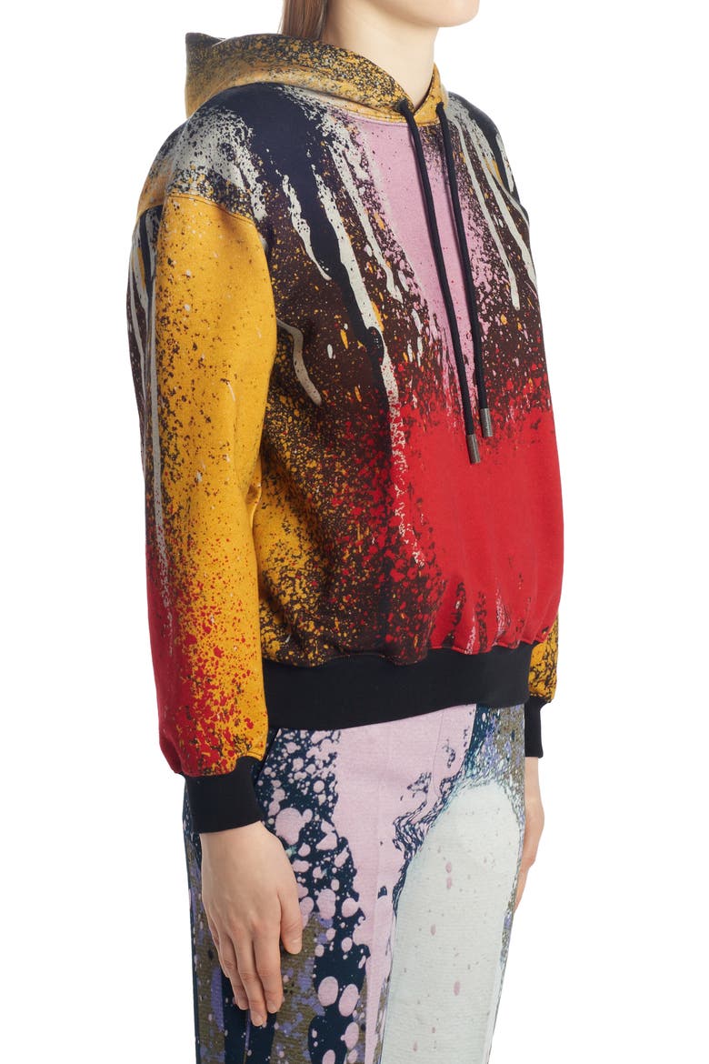 x KATSU Offkat Spray Paint Cotton Hoodie, Alternate, color, BLACK MULTI