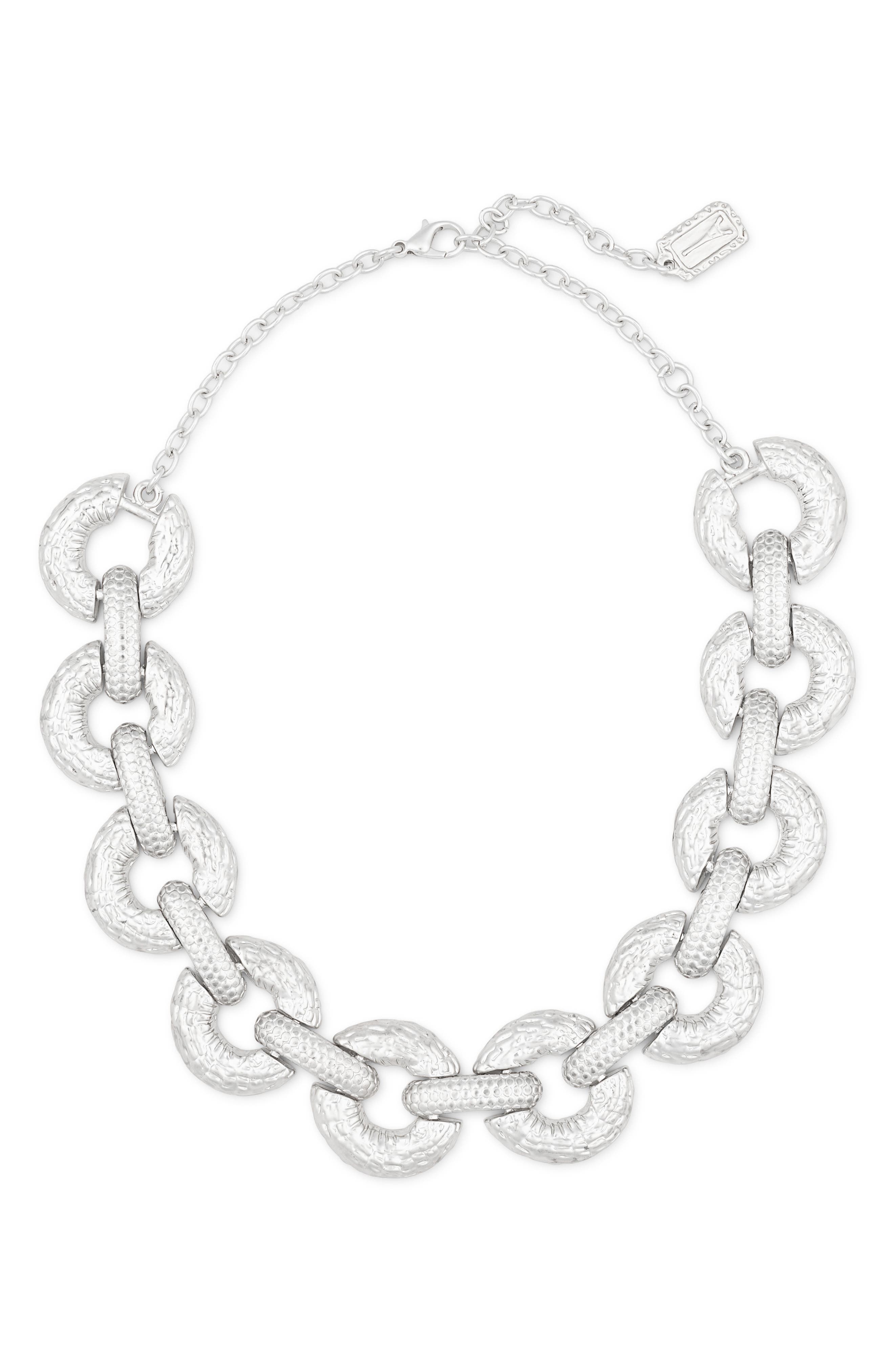 Karine Sultan Textured Link Collar Necklace