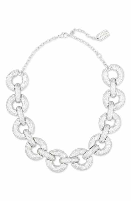 Karine Sultan Textured Link Collar Necklace