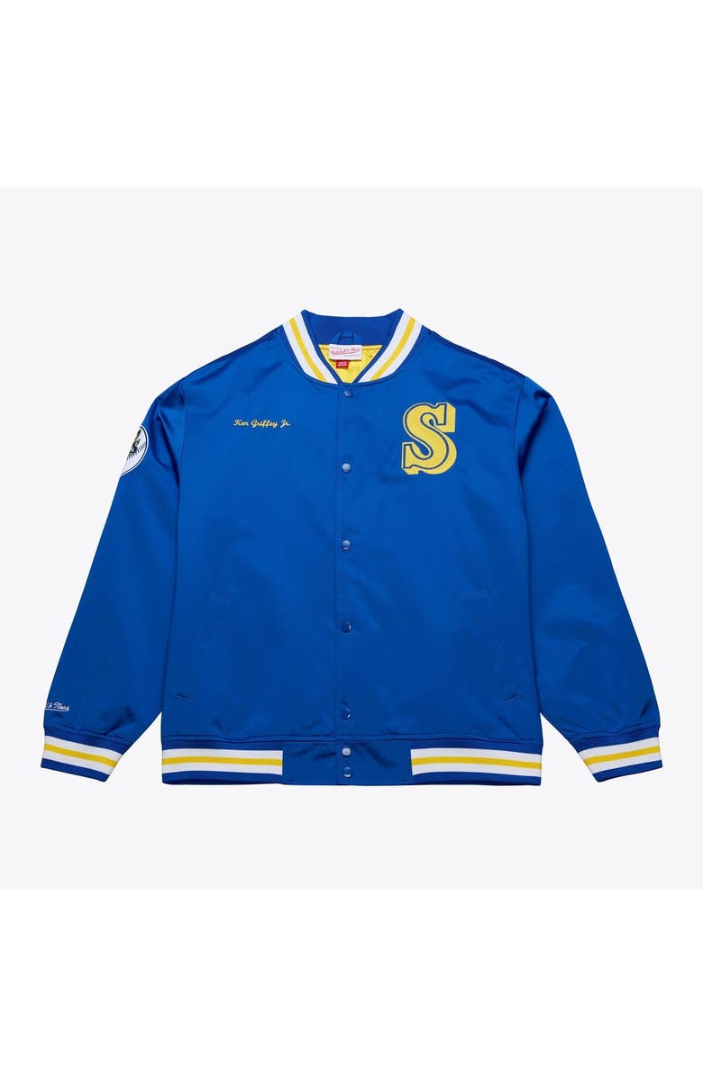 Mitchell & Ness Men's Mitchell & Ness Ken Griffey Jr. Royal Seattle Mariners Legends Collection Lightweight Satin Full-Snap Jacket, Main, color, Royal