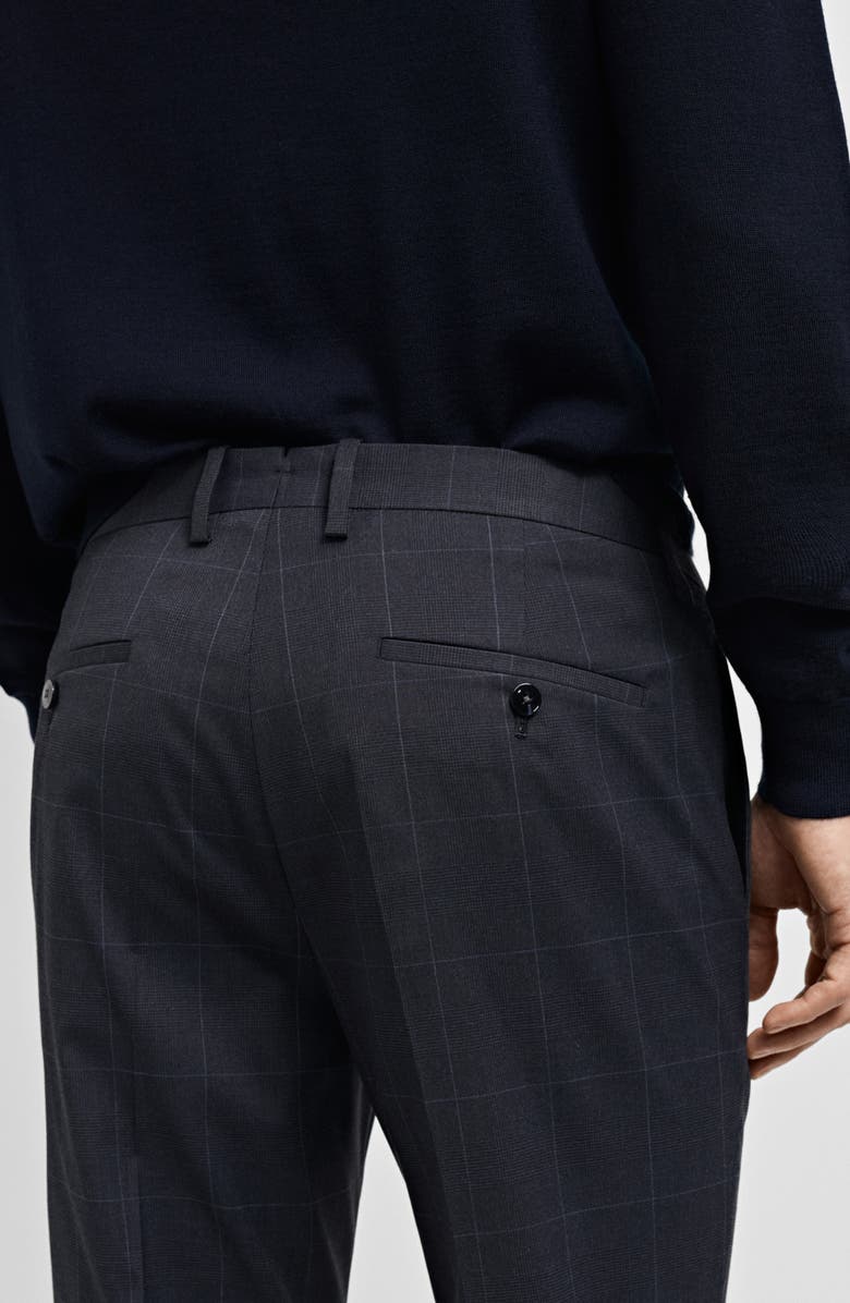 MANGO Superslim Fit Stretch Dress Pants, Alternate, color, Dark Navy