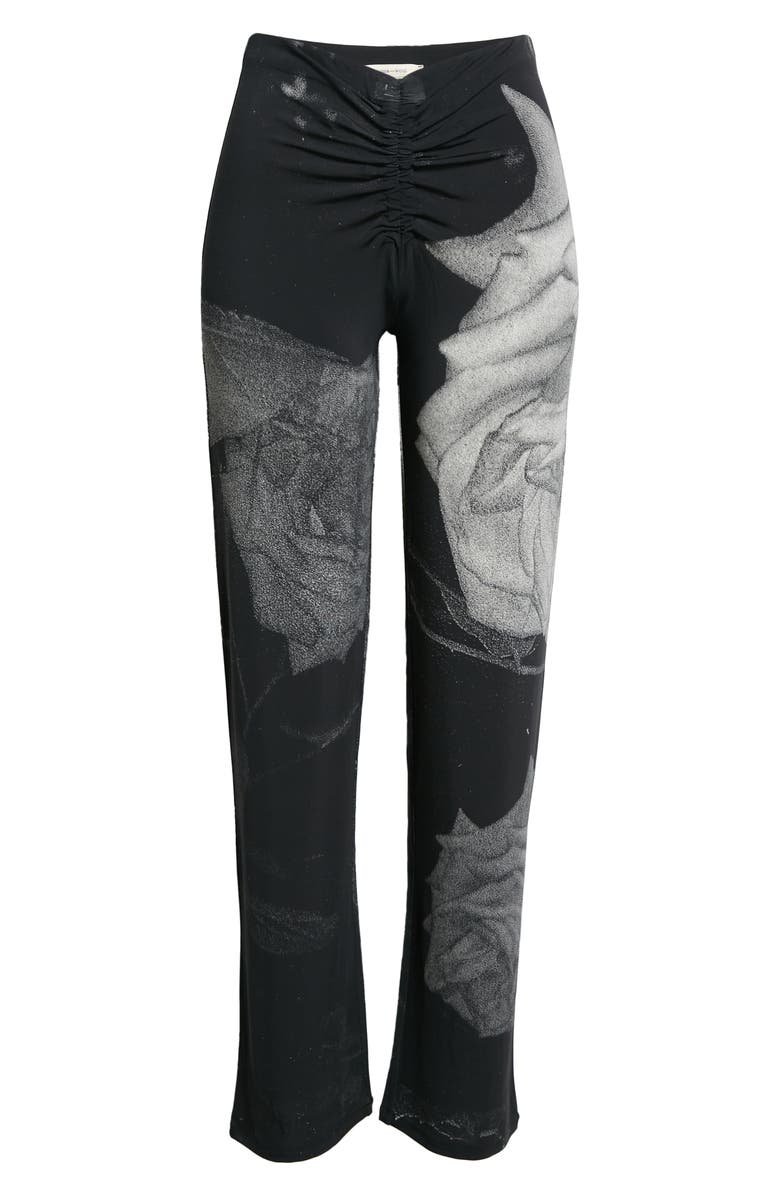 Paloma Wool Ysma Rose Print Ruched Pants, Alternate, color, 