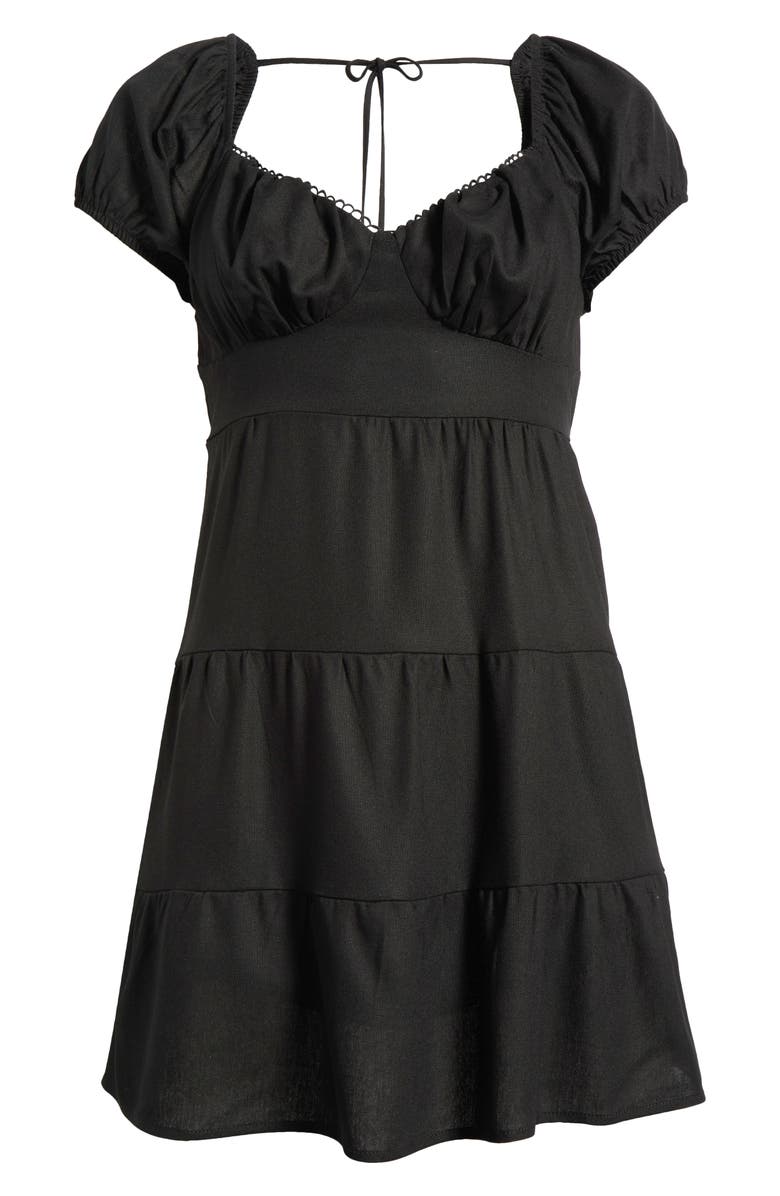 PacSun Puff Sleeve Minidress, Alternate, color, Anthracite