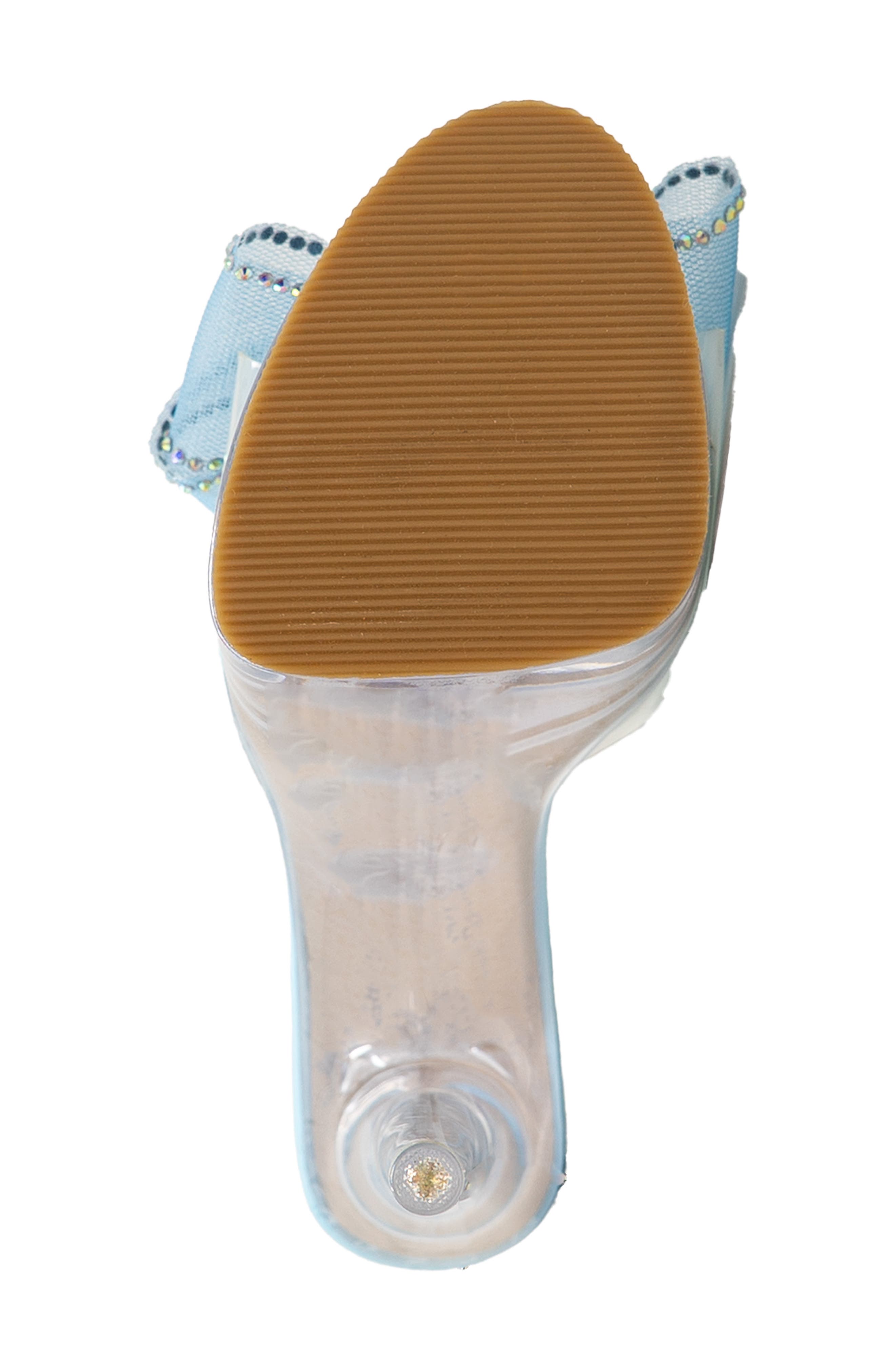 Rhinestone Bow Platform Sandal, Alternate, color, CLEAR BLUE
