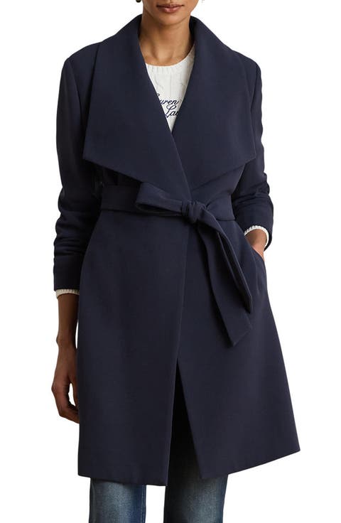 Drape Front Crepe Jacket