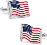 Cufflinks, Inc. Waving American Flag Cuff Links