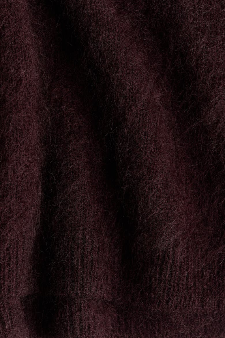 Wool Mock Turtleneck Sweater Vest, Alternate, color, Dark brown