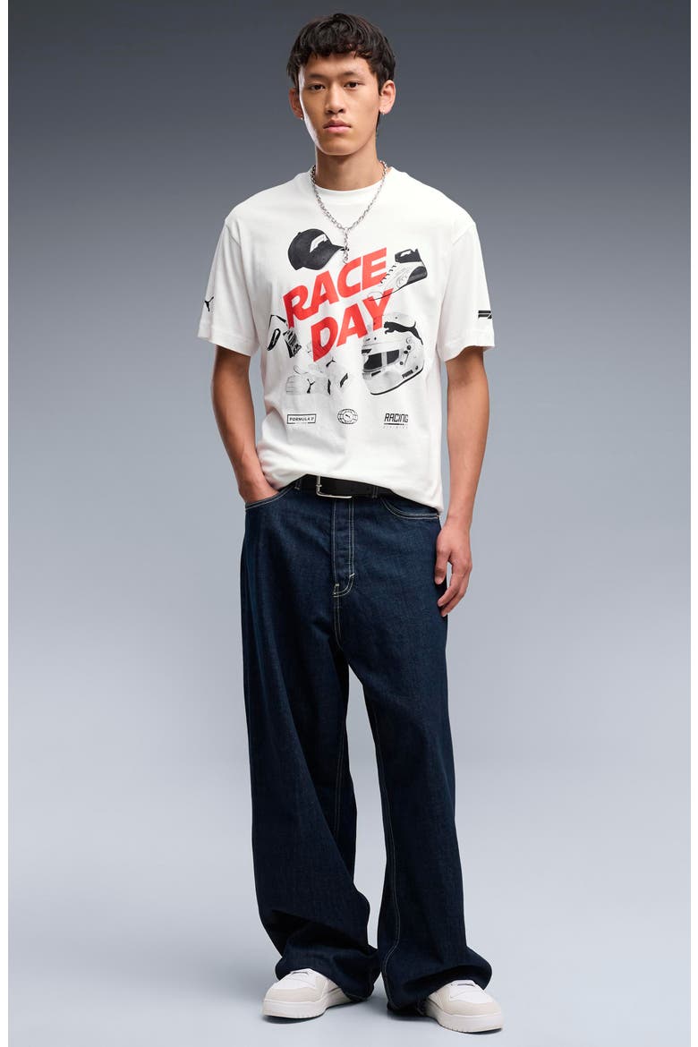 F1 Race Day Graphic T-Shirt, Alternate, color, PUMA WHITE