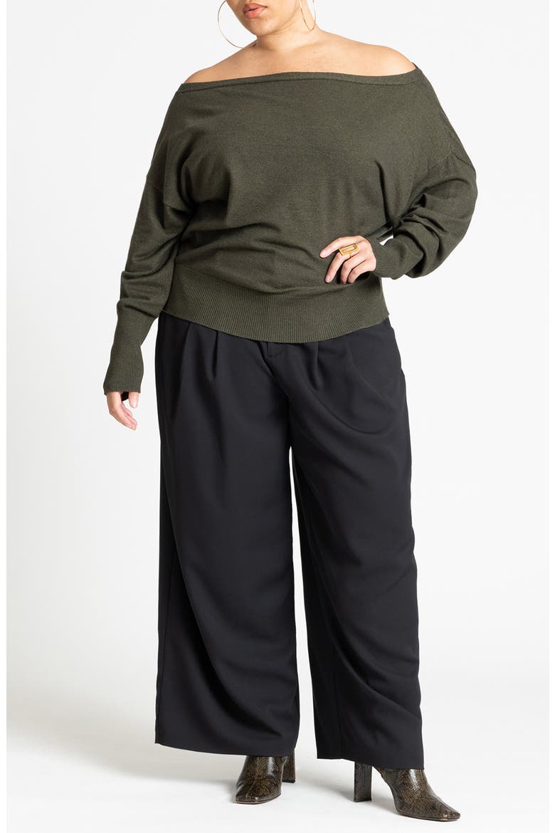 Slouchy Sweater, Alternate, color, GREEN JACKET