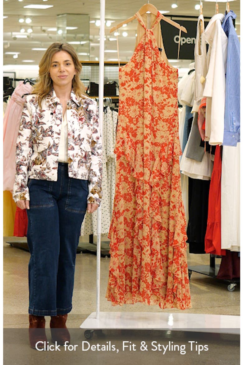 Floral Crinkle Georgette Cocktail Dress video