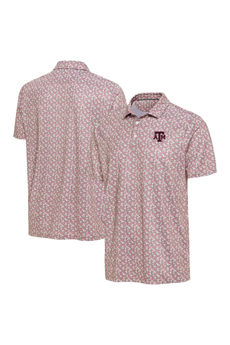 Men's Antigua  Pink Texas A&M Aggies Desert Dry Dogwood Polo, Main, color, Pink