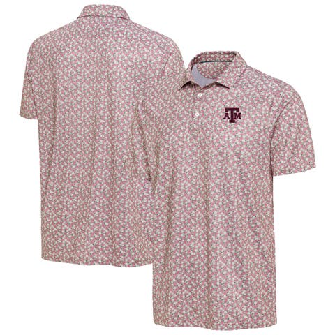 Men's Antigua  Pink Texas A&M Aggies Desert Dry Dogwood Polo