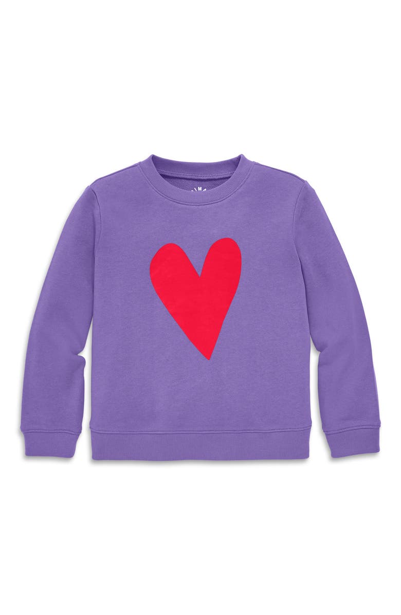 Primary Kids Star Sweatshirt, Main, color, Violet Lollipop Heart