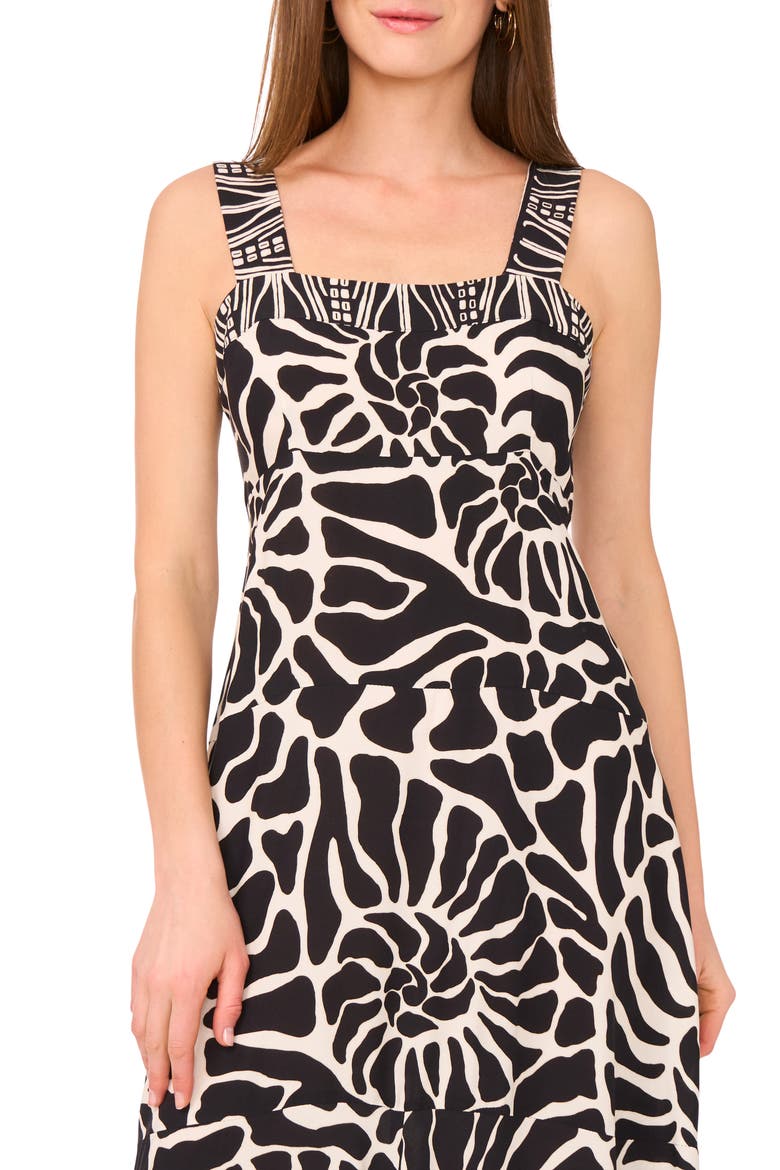 Abstract Floral Maxi Dress, Alternate, color, RICH BLACK