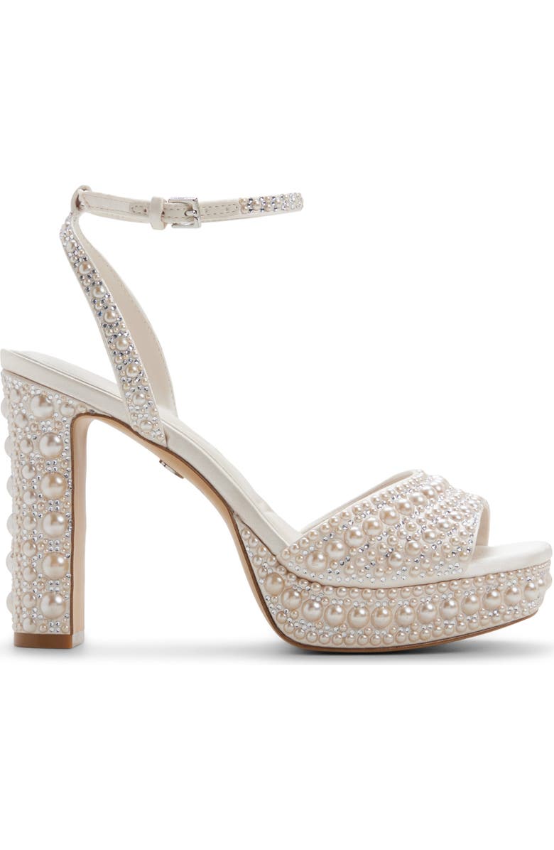 ALDO Chicgleam Ankle Strap Platform Sandal, Alternate, color, Other White