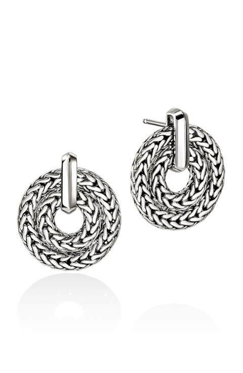 Icon Link Frontal Hoop Earrings