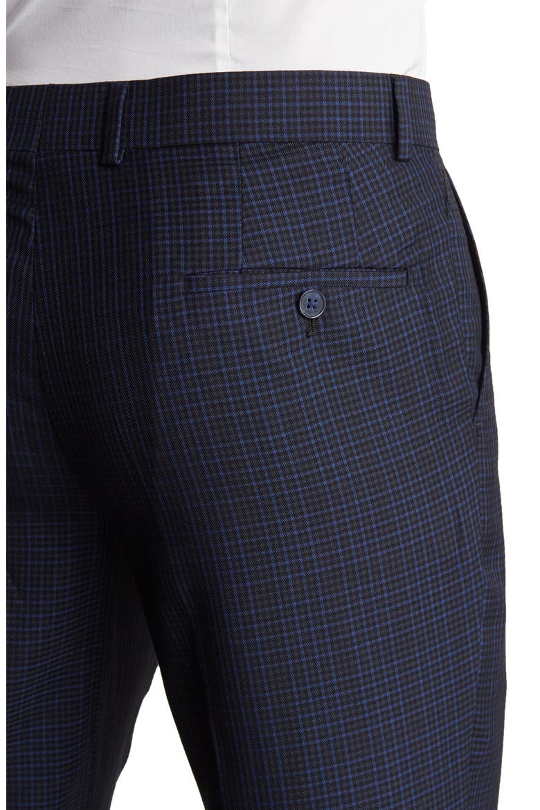 Hoxton Navy Grid Check Two-Button Notch Lapel Suit, Alternate, color, NAVY
