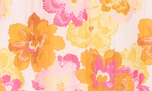 Cece Floral Print Midi Skirt In Multi