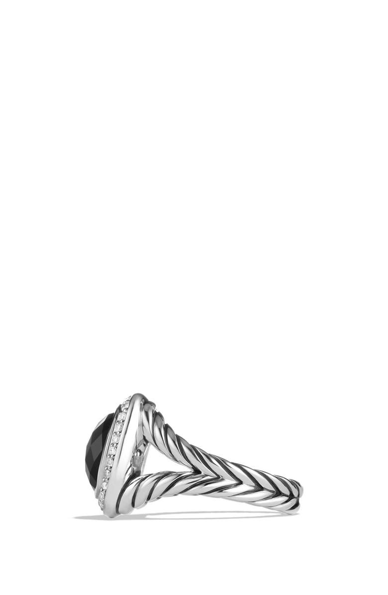David Yurman Albion<sup>®</sup> Diamond Halo Sterling Silver Ring, Alternate, color,