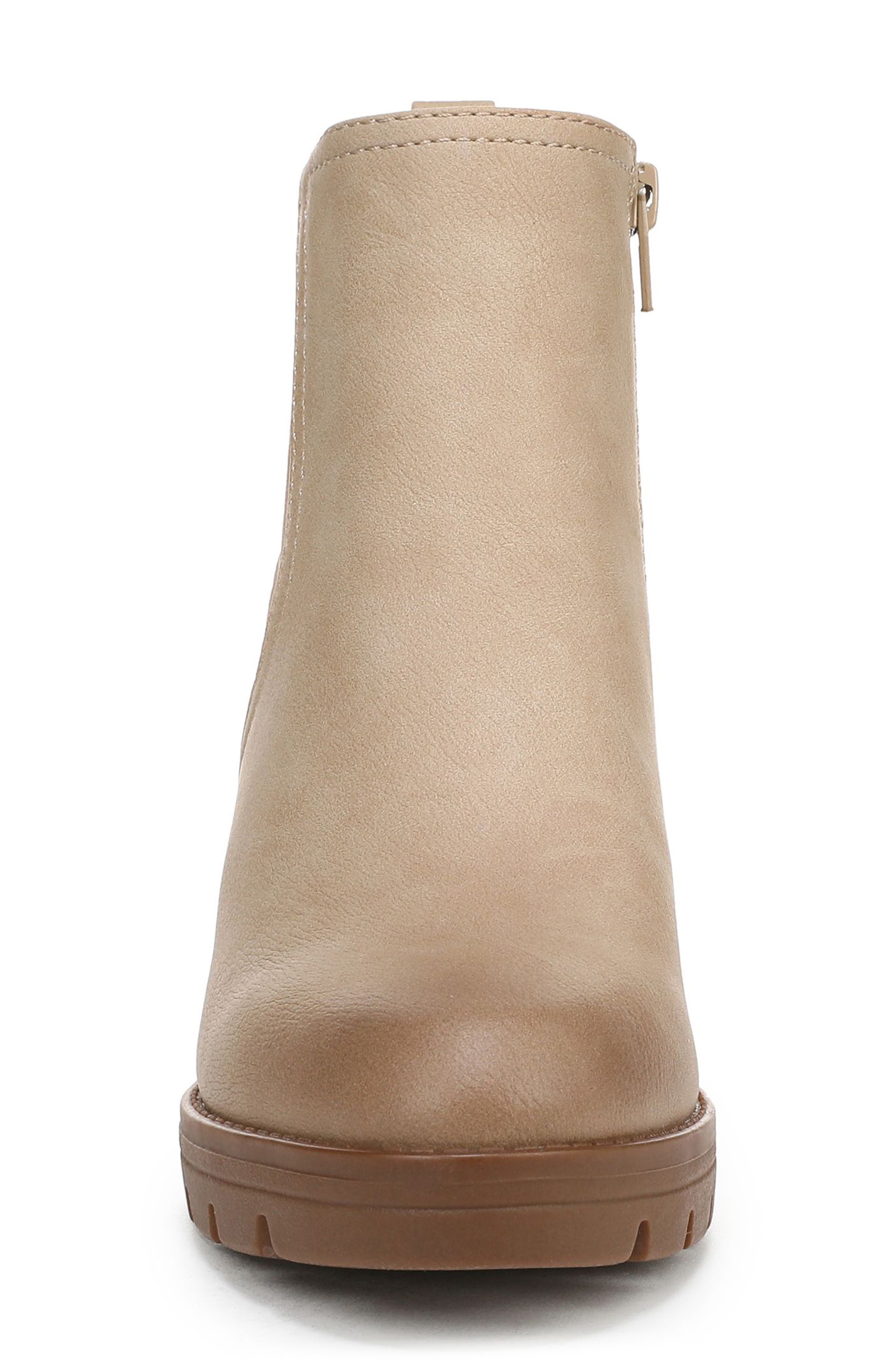 Naturalizer Madalynn Side Zip Bootie, Alternate, color, Sand Faux Leather