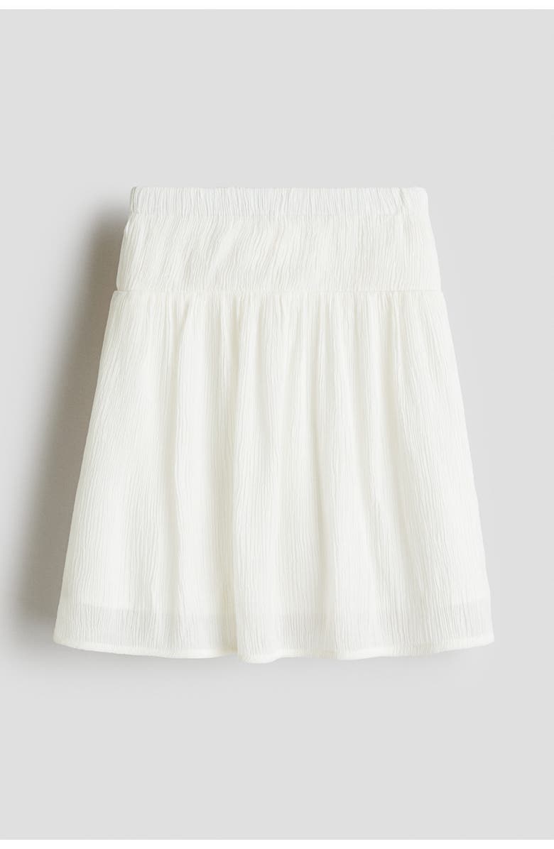 H&M Crinkled Chiffon Skirt, Main, color, White
